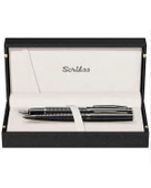 Scrikss 38 Mat Siyah Dolma Kalem ve Tükenmez Kalem Seti - 1