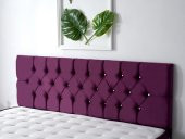 Niron Violet Çift Kişilik Yatak Başlığı - 180 cm Mor Kumaş Başlık - Baza ve Karyola Başlığı - 2
