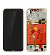 Huawei P20 Lite Uyumlu Çıtalı Lcd Ekran A+ Kalite Gold Renk - 1