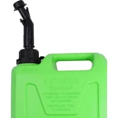 Benzin Bidonu YEŞİL 5 Litre Akaryakıt Mazot Taşıma Doldurm Boşaltma Borulu Plastik Antistatik - 1