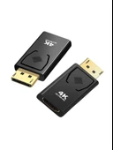 Displayport to Hdmi Mini Siyah 4k 30hz Dp to hdmı Kablo Displayport Çevirici Dönüştürücü - 6