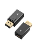 Displayport to Hdmi Mini Siyah 4k 30hz Dp to hdmı Kablo Displayport Çevirici Dönüştürücü - 4