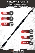 Oslo Black Fight 360 cm 100-200 gr Teleskopik Olta Kamışı thumbnail 1