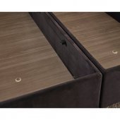 Niron Ela Baza -180x190 cm Çift Kişilik Sandıklı Siyah Kumaş Baza Silinebilir Soho Kumaş - 3