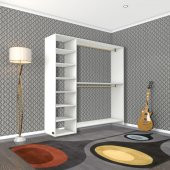 Kenzlife giysi dolabı abdurrahman 180X180X40 byz gardırop thumbnail 3