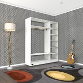 Kenzlife giysi dolabı dursun 180x150x40 byz gardırop - 3