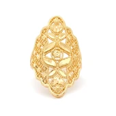 Çelik Yüzük Kadın Altın Kaplama Hint Model YZK-471 thumbnail 1