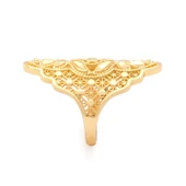 Çelik Yüzük Kadın Altın Kaplama Hint Model YZK-471 thumbnail 3