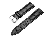 Fado  Siyah Yarım  Kroko Hakiki Deri Saat Kordonu  24  mm Kayış(96) thumbnail 2