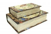 Kutu Kitap Harita 2li Set Kitap Kutusu Dekoratif Hediyelik - 3