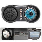 Müzi̇k Kutusu Solar Şarjli Bt/Usb/Sd/Fm Masa Fanli Fenerli̇ Nns Ns-8058Sf - 1