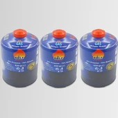 3'lü Set - GOLF Butan Propan Kamp Gazı Valfli Kartuş 450 GR - 1
