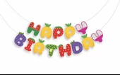 Meyve Temalı Happy Bırthday Banner 2 Metre - 1