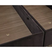 Niron Ela Baza -200x200 cm Çift Kişilik Sandıklı Siyah Kumaş Baza Silinebilir Soho Kumaş thumbnail 4