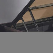 Niron Ela Baza -200x200 cm Çift Kişilik Sandıklı Siyah Kumaş Baza Silinebilir Soho Kumaş thumbnail 5