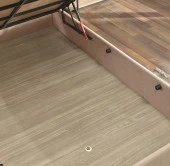 Niron Ela Baza -200x200 cm Çift Kişilik Sandıklı Sütlü Kahve Kumaş Baza Silinebilir Soho Kumaş - 5