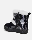 Vicco Comet Hafif Kız Çocuk Siyah Işıklı Kürklü Kışlık Çocuk Botu - 4