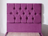 Niron Purple Tek Kişilik Yatak Başlığı - 90 cm Mor Kumaş Başlık - Baza ve Karyola Başlığı - 1