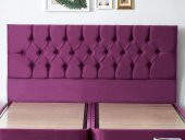 Niron Purple Çift Kişilik Yatak Başlığı - 150 cm Mor Kumaş Başlık - Baza ve Karyola Başlığı - 1