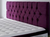 Niron Purple Çift Kişilik Yatak Başlığı - 200 cm Mor Kumaş Başlık - Baza ve Karyola Başlığı - 2