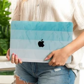 MacBook Air 13 M1 Kılıf Sert Kapak İnce Hafif Darbe Çizilme Koruma Touch ID 13.3 inç thumbnail 11