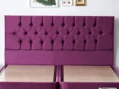 Niron Purple Çift Kişilik Yatak Başlığı - 140 cm Mor Kumaş Başlık - Baza ve Karyola Başlığı thumbnail 1