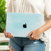 MacBook Air 13 M1 Kılıf Sert Kapak İnce Hafif Darbe Çizilme Koruma Touch ID 13.3 inç thumbnail 9