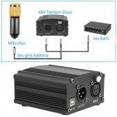 48V Phantom Power Ses Kartı (Usb Kablo + XLR Kablo) - 8