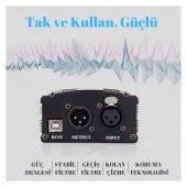48V Phantom Power Ses Kartı (Usb Kablo + XLR Kablo) - 3