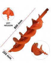 Garden Pro Çift Helezonlu Toprak Burgu Ucu 250 mm - 1