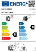 Falken 195/50 R15 TL 82V EUROALL SEASON AS210 Dört Mevsim Lastiği (Üretim Tarihi:2024) - 2