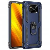 Xiaomi Poco X3 Kılıf Yüzüklü Standlı Manyetikli Armor Zırh - 1