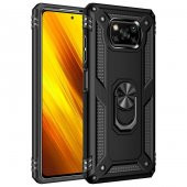 Xiaomi Poco X3 Kılıf Yüzüklü Standlı Manyetikli Armor Zırh - 5