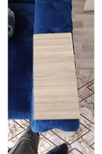 LEUR HOME Kahve Krem Koltuk Tepsisi Yan Sehpa 40x20 Cm Ortasabit 15 Cm Amerikan Servisi - 3