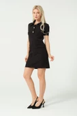 Polo Yaka Mini Elbise - 1