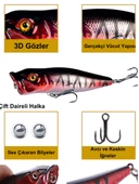 Eagenset Popper Yapay Yem 9 cm, 12 gram Maket Balık, Suni Yem, 1 Adet Model:2 - 6