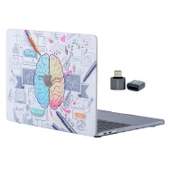 Macbook Air M1 Kılıf 13 inç Beyin Desenli Brain (TouchID'li M1 Air) A2337 A2179 A1932 ile Uyumlu thumbnail 1