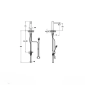 A4721326 VitrA Origin Fotoselli Lavabo Bataryası (Çift Su Girişli,Elektirikli),Bakır - 2