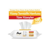 SLEEPY EASY CLEAN YÜZEY TEMİZLİK HAVLUSU 100LÜ ARAP SABUNU KATKILI - 1