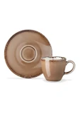 Madame Coco Monde 2 Kişilik Kahve Fincanı Takımı - Pudra - 90 Ml thumbnail 2