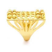 Çelik Yüzük Kadın Altın Kaplama Dorikalı Kaburga YZK-500 thumbnail 3