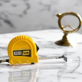 Şerit Metal Bükülebilir Metre 5 metre En 19 mm Düğmeli Ölçüm Ölçme Plastik Kasalı Yüksek Kalite thumbnail 4