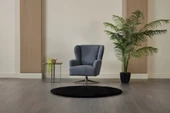 GÜMÜŞSUYU DECO SOFT 15314 DAİRE HALI SİYAH - 2