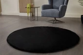 GÜMÜŞSUYU DECO SOFT 15314 DAİRE HALI SİYAH - 3