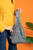 MEGA Klinkır Bodybag Gri Göğüs Çantası Sırt Çantası - 2
