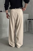 Erkek Pileli Ekstra Baggy Kalıp Kumaş Pantolon - 17