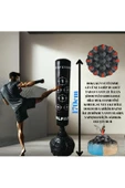 Ayaklı Boks Torbası Ev Ofis 170cm Kalın Deri Dikey Ayaklı Kum Torbası Kick Boks Torbası İÇİ DOLU - 6