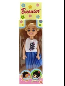 Baonier Mavi Etekli 14 cm Sarışın Tekli Kız Bebek - 2