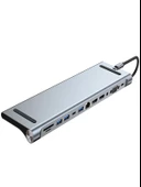 11in1 Çoklayıcı Type-C 3.1 To 4K Hdmi Vga Usb-C Ethernet USB Çoklayıcı SD Kart Okuyucu Çevirici Hub - 3