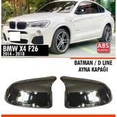 X4 F26 Batman Ayna Kapağı Piano Black / 2014 - 2018 - 1